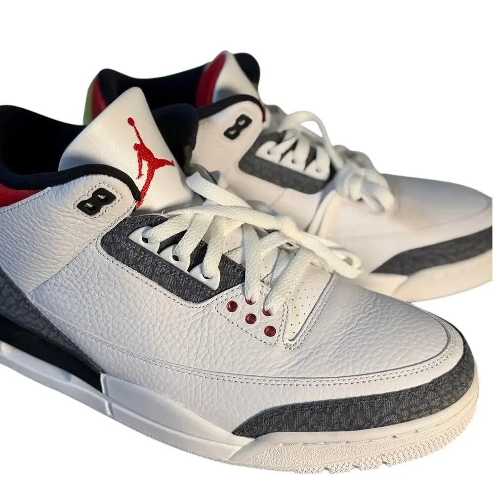AIR JORDAN 3 RETRO SE JP JAPAN WHITE FIRE RED BLACK DENIM 2020 Men Size 11